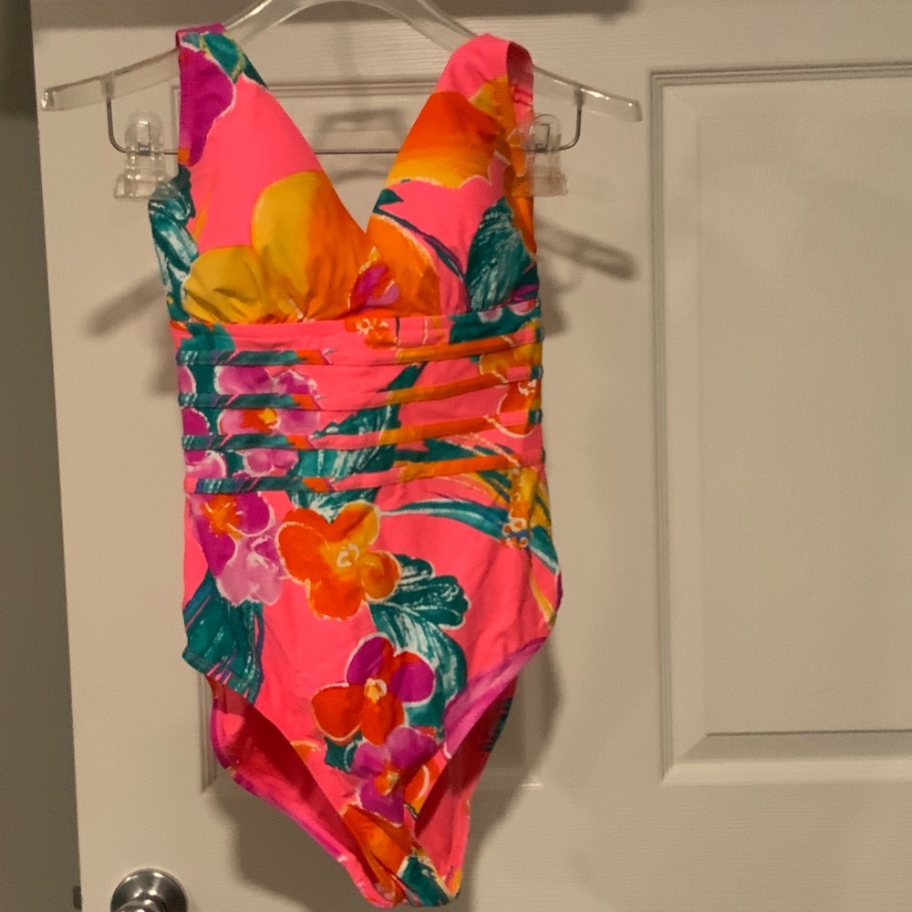 La Blanca Multicolor Floral One Piece Swimsuit